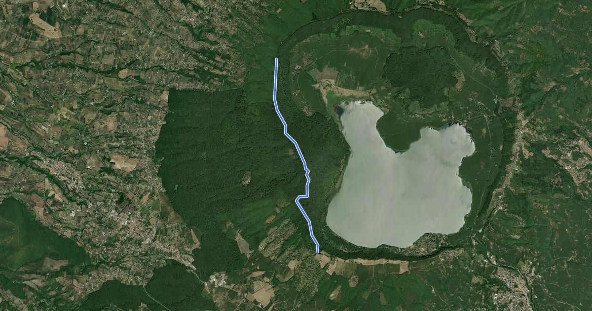 Маршрут Monte Fogliano на спутниковом снимке