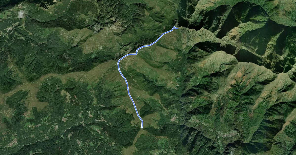 Маршрут Monte Garzirola на спутниковом снимке