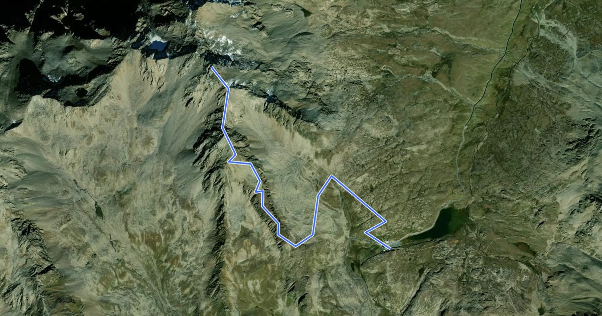 Маршрут Monte Gavia на спутниковом снимке