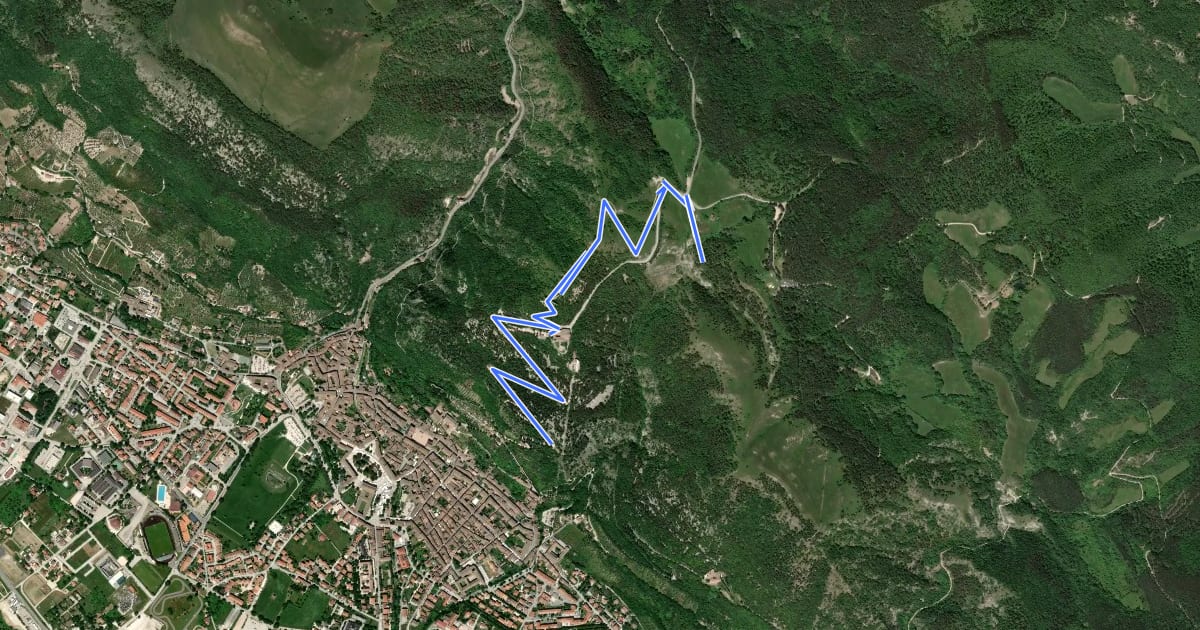 Маршрут Monte Ingino на спутниковом снимке