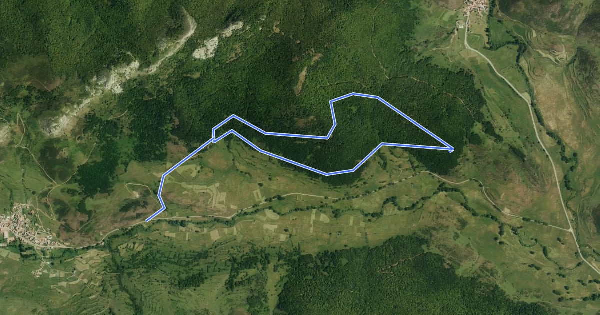Маршрут Monte la Bollería на спутниковом снимке