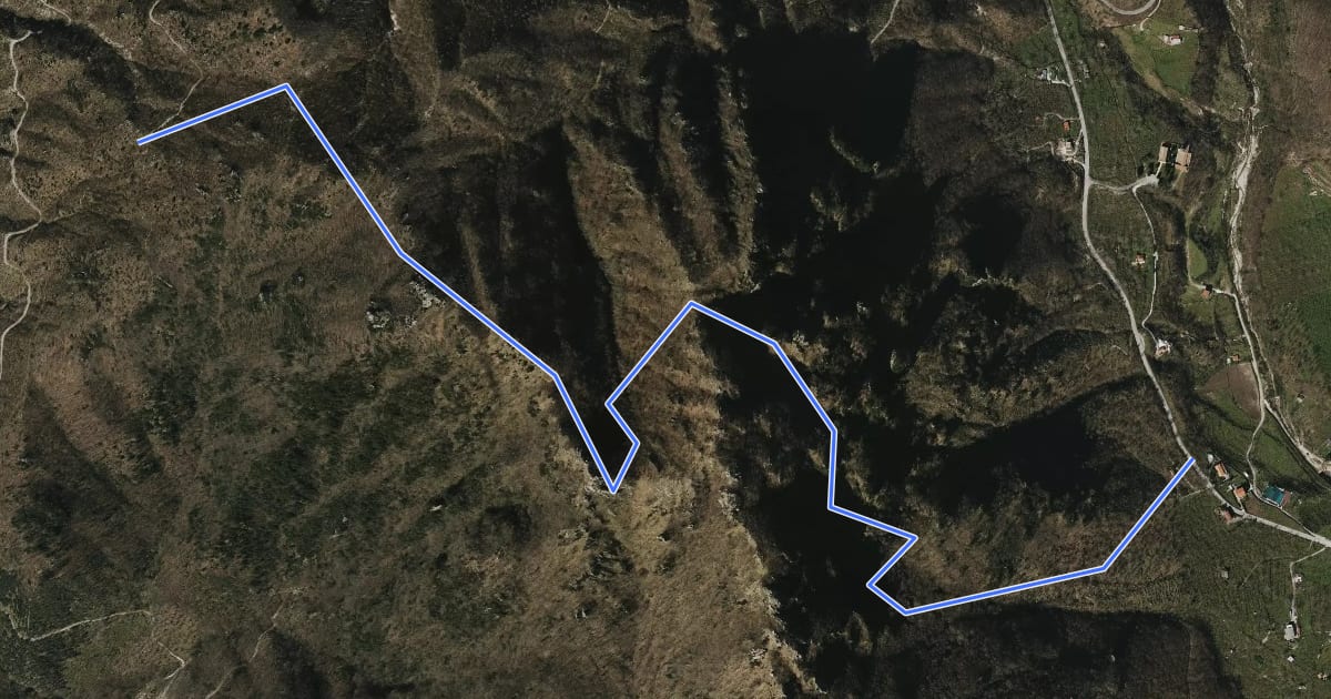 Маршрут Monte Lieggio на спутниковом снимке