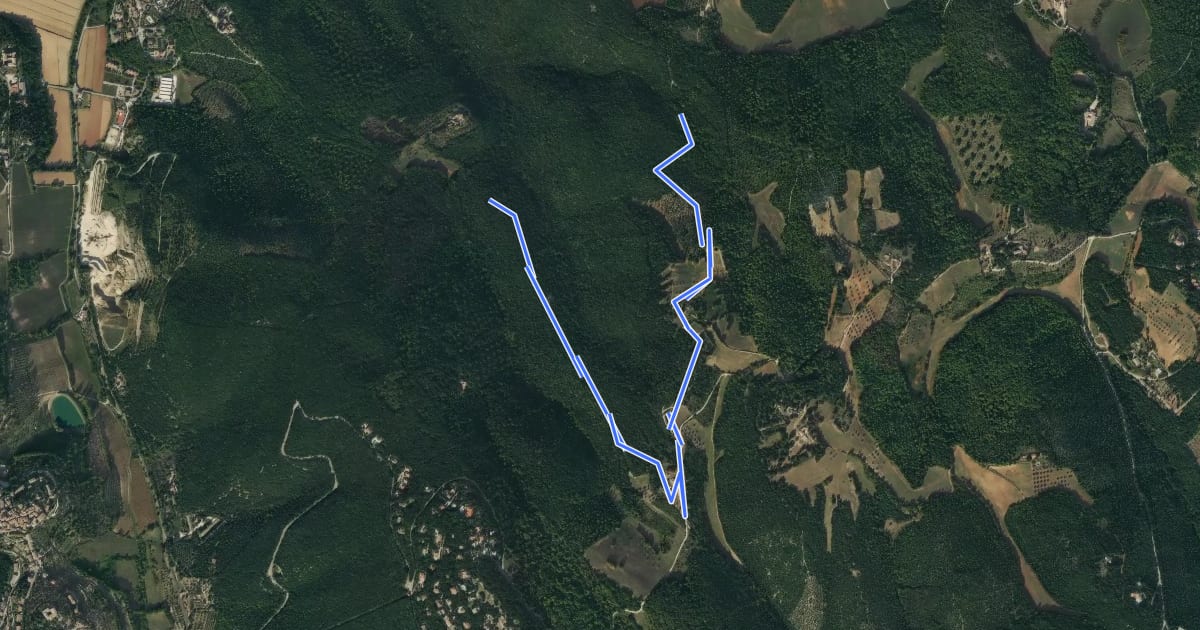 Маршрут Monte Malbe Podere Le Trosce на спутниковом снимке