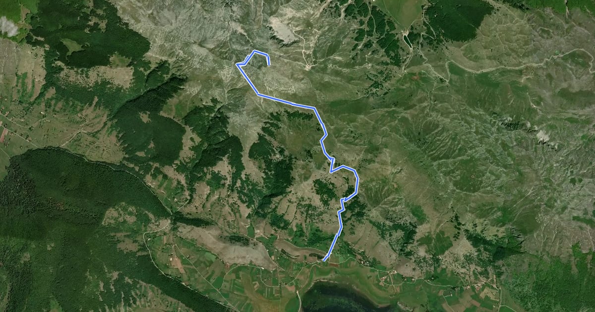 Маршрут Monte Miletto на спутниковом снимке