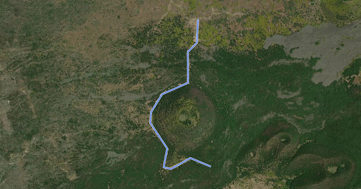 Маршрут Monte Minardo на спутниковом снимке