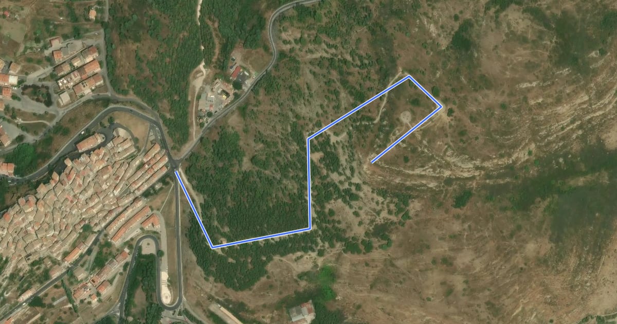 Маршрут Monte Muganà на спутниковом снимке