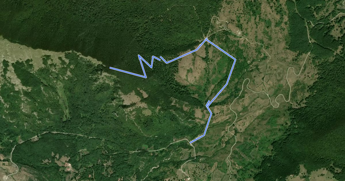 Маршрут Monte Palumbaro на спутниковом снимке