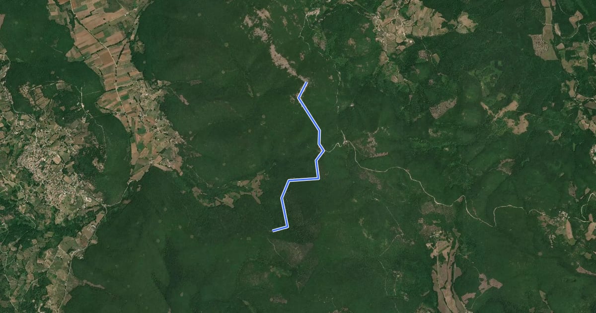Маршрут Monte Pianicel Grande на спутниковом снимке