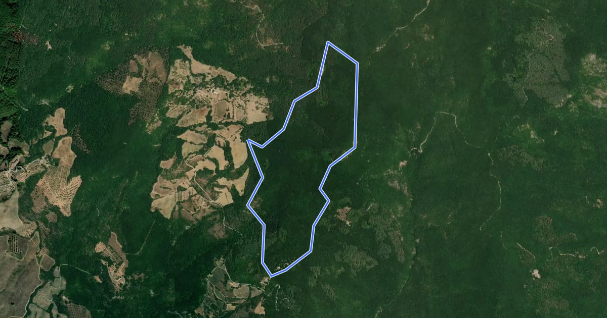 Маршрут Monte Rufeno на спутниковом снимке