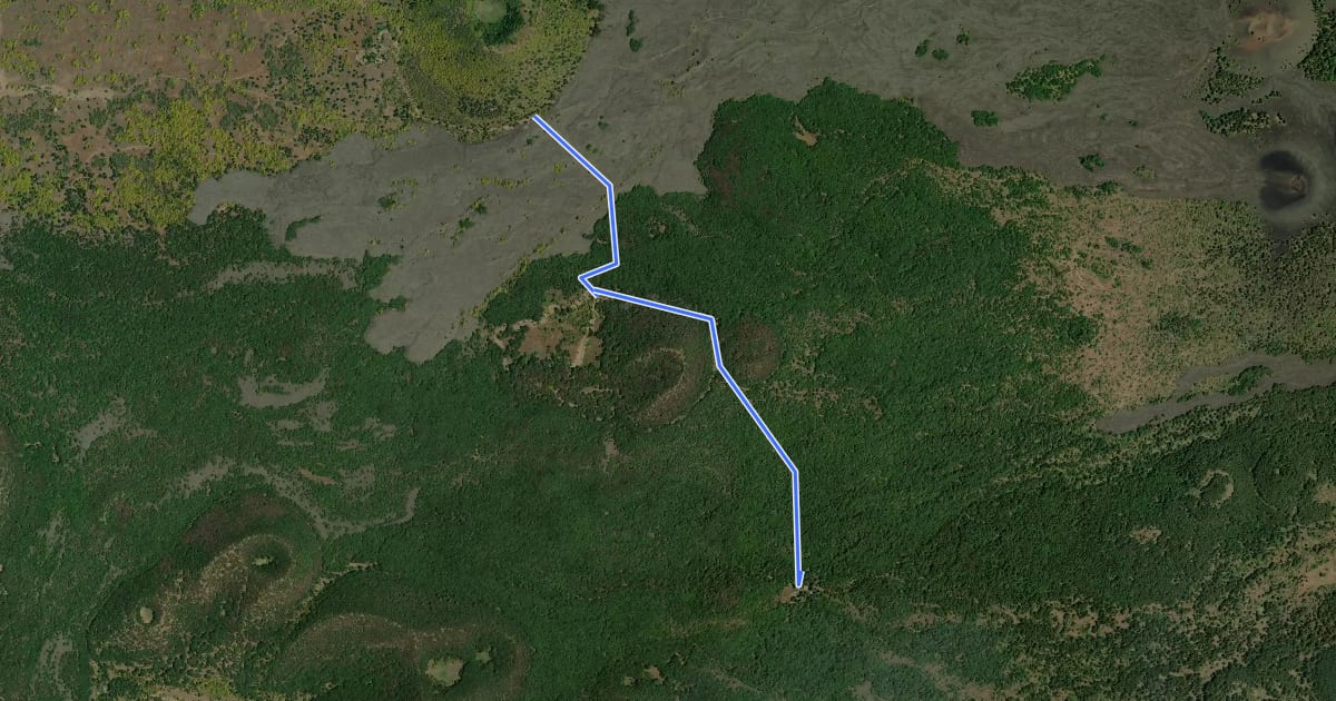 Маршрут Monte Ruvolo - Case Zampini на спутниковом снимке