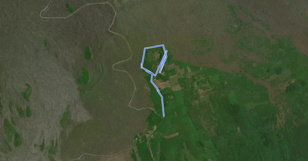 Маршрут Monte Salto del Cane на спутниковом снимке