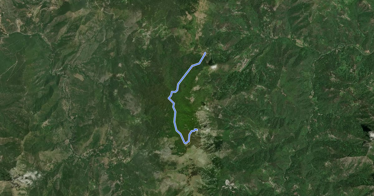 Маршрут Monte San Petrone par le col de Prato на спутниковом снимке
