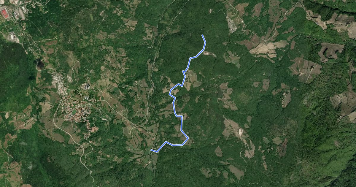 Маршрут Monte Santa Lucia на спутниковом снимке