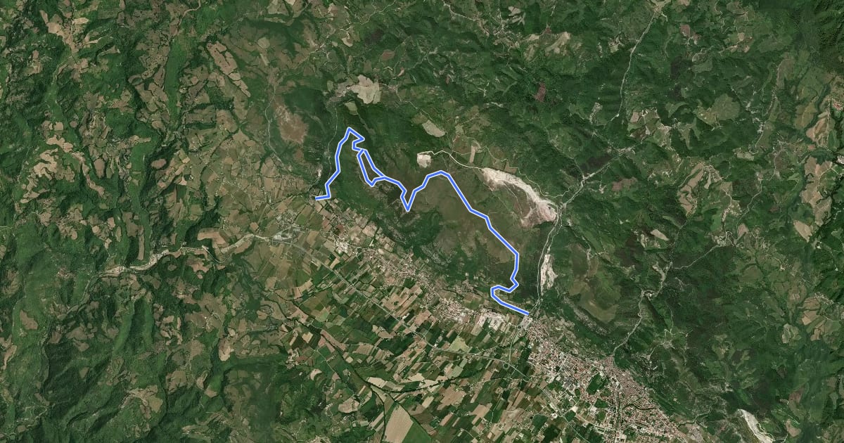 Маршрут Monte Semonte на спутниковом снимке