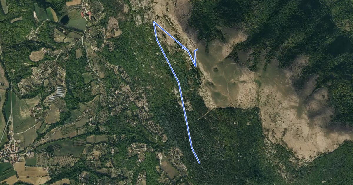 Маршрут Monte Tezio Miralago на спутниковом снимке