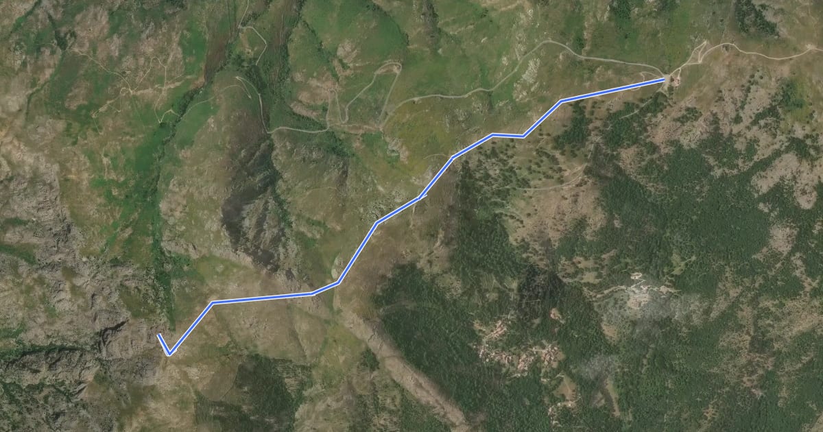 Маршрут Monte Tolu на спутниковом снимке