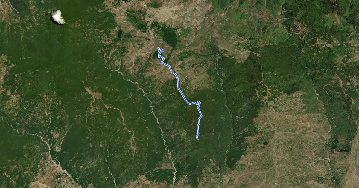 Маршрут Monte Trearie на спутниковом снимке
