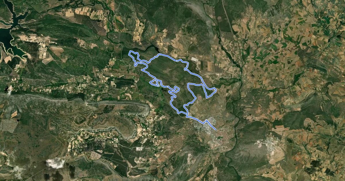 Маршрут Monte Valonsadero Ruta 1 на спутниковом снимке