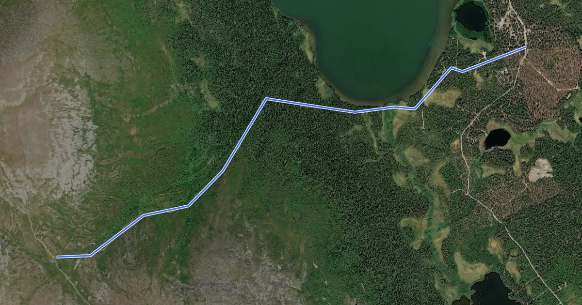 Маршрут Montellin tunturiretki на спутниковом снимке