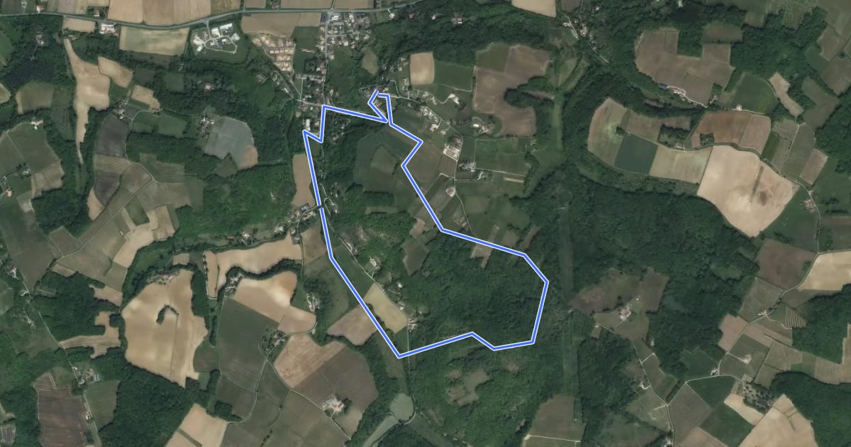 Маршрут Montesquieu, la randonnée du pont de Ninon - 4.8 km на спутниковом снимке