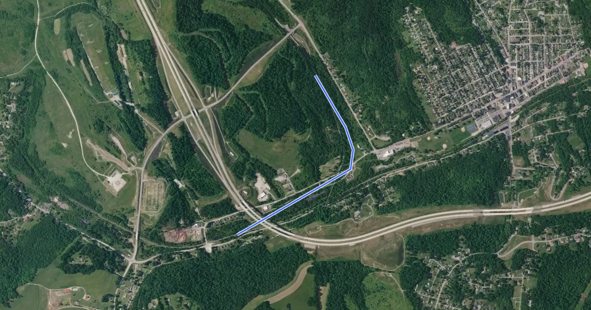 Маршрут Montour - Panhandle Connector Trail на спутниковом снимке