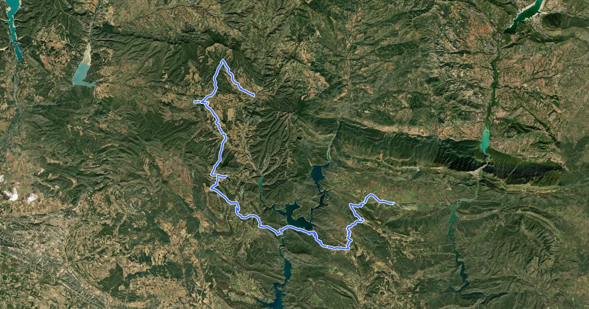 Маршрут Montsec Bikepacking Loop 1 - La Ribagorza baja на спутниковом снимке
