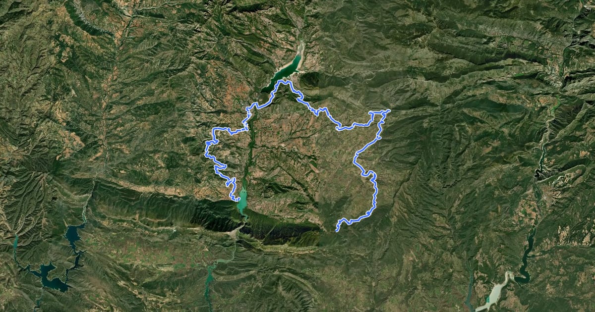Маршрут Montsec Bikepacking Loop 4 - Conca de Tremp на спутниковом снимке