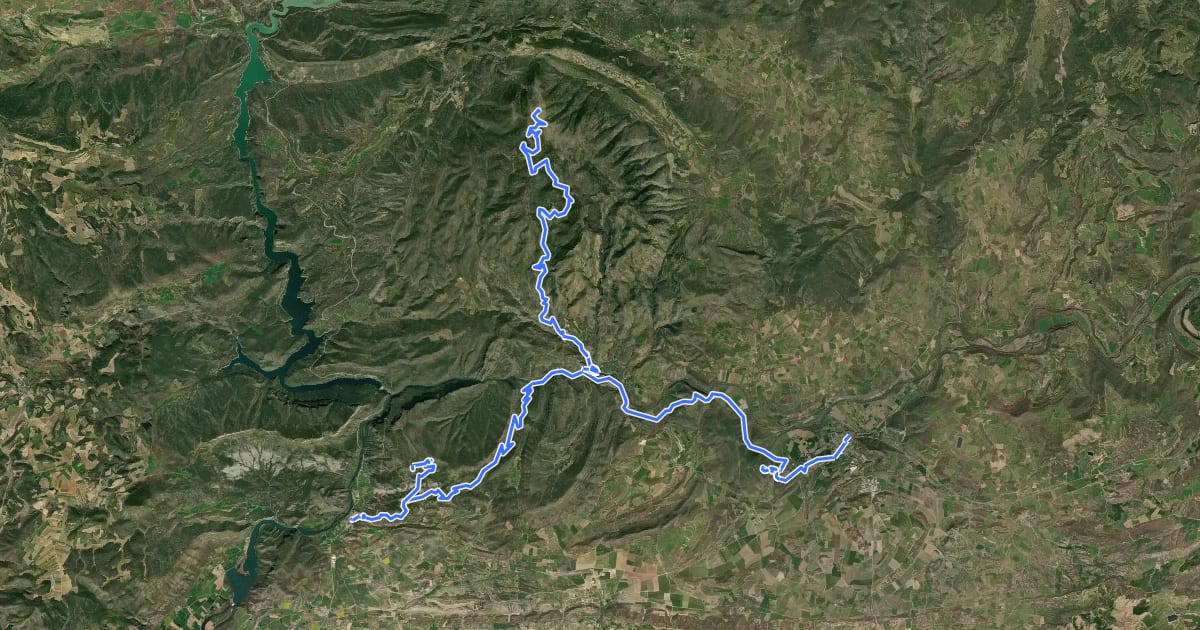 Маршрут Montsec Bikepacking Loop 7 - Sant Mamet на спутниковом снимке