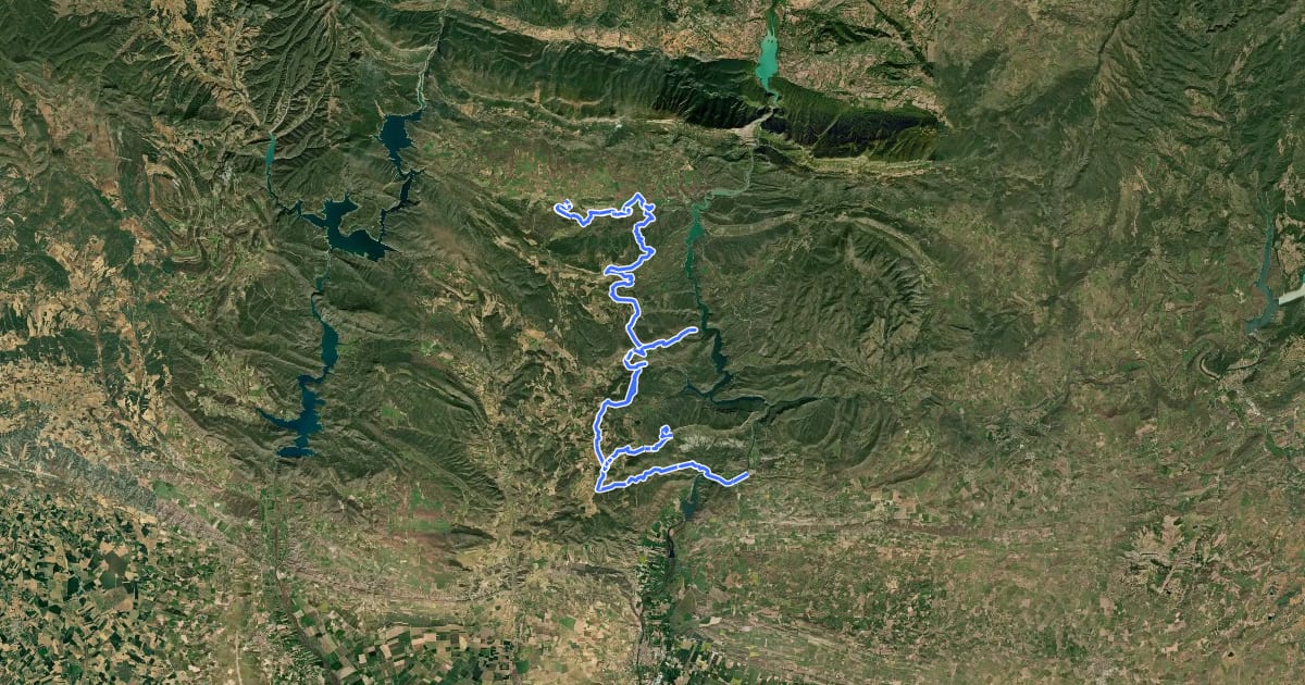 Маршрут Montsec Bikepacking Loop 8 - Els Aspres на спутниковом снимке