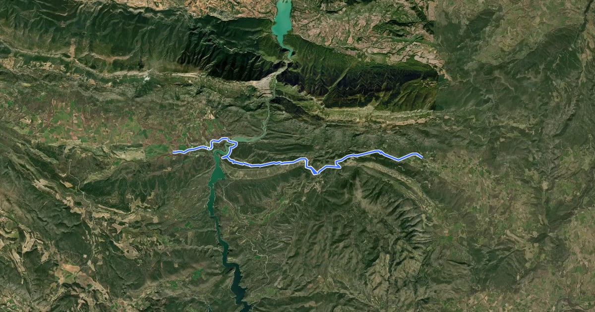 Маршрут Montsec Bikepacking Loop V10 - Coll d'Orenga на спутниковом снимке