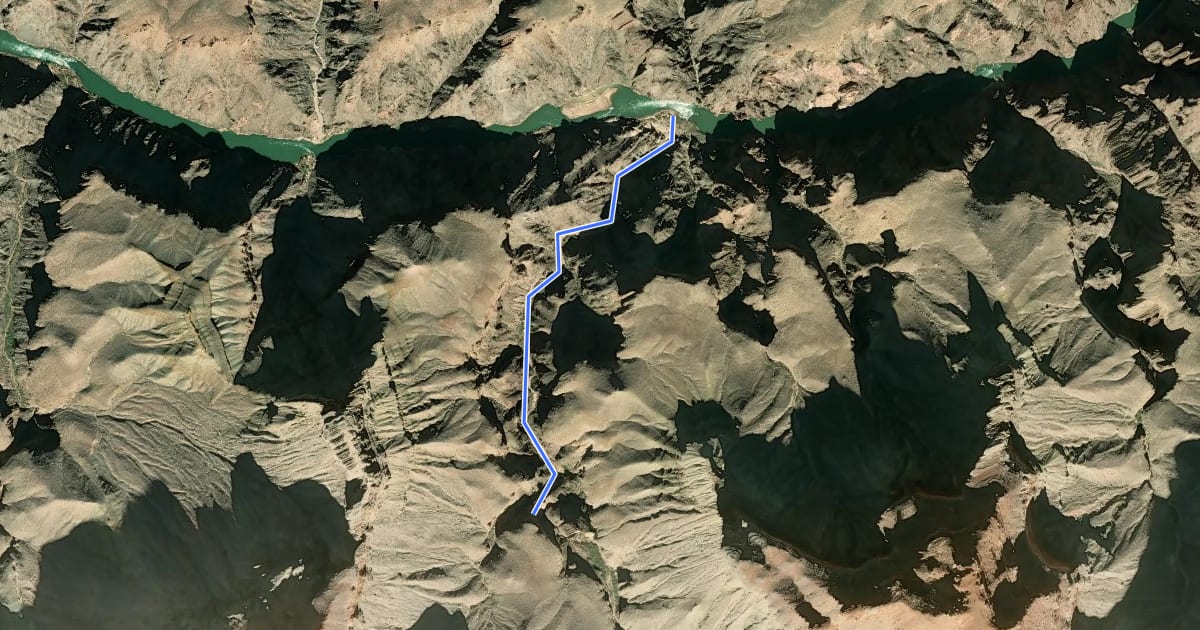 Маршрут Monument Creek Trail на спутниковом снимке