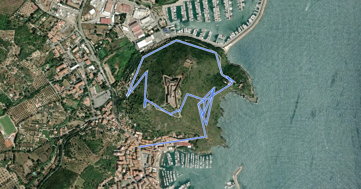 Маршрут Monumento a Caravaggio - Santa Caterina на спутниковом снимке