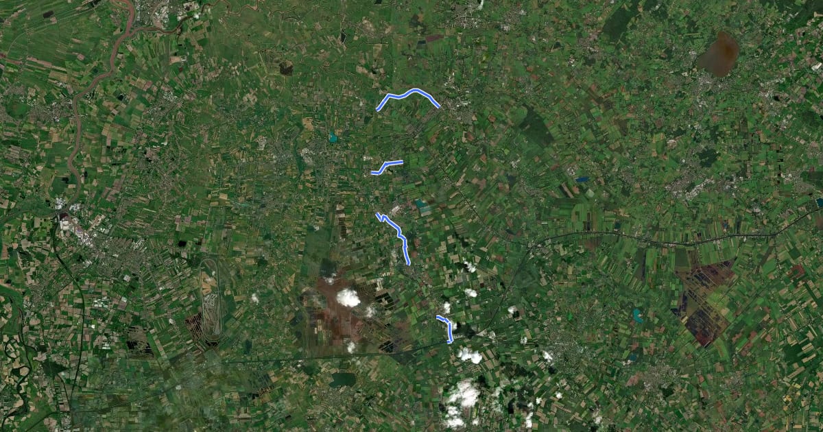 Маршрут Moor Erlebnisroute на спутниковом снимке