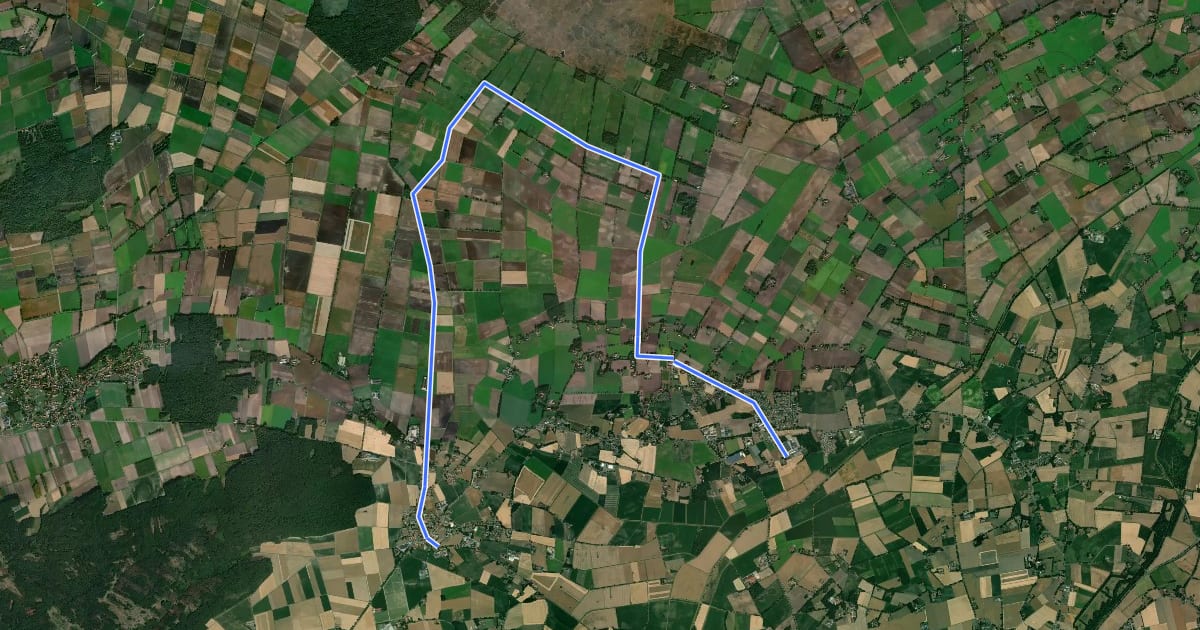 Маршрут Moor-Route Radrundtour Stemwede ST 5 на спутниковом снимке