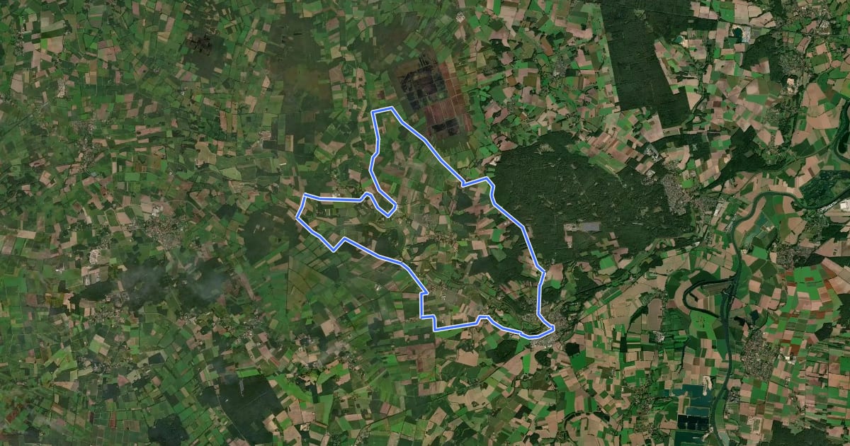 Маршрут Moor und Öl на спутниковом снимке