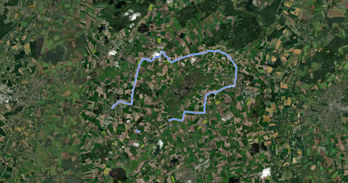 Маршрут Moor und Moos Route на спутниковом снимке