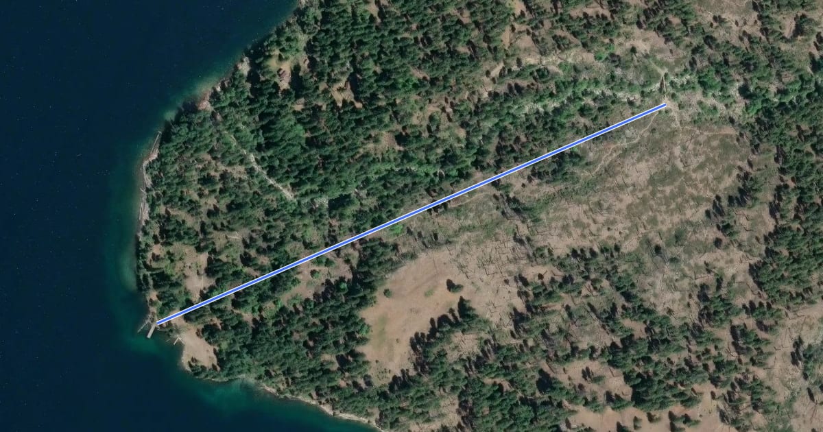 Маршрут Moore Point Trail на спутниковом снимке