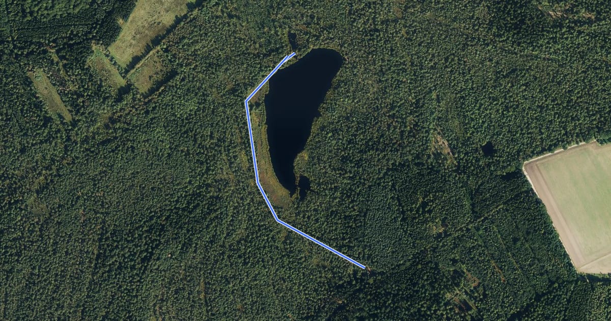 Маршрут Moorerlebnispfad Grundloses Moor на спутниковом снимке