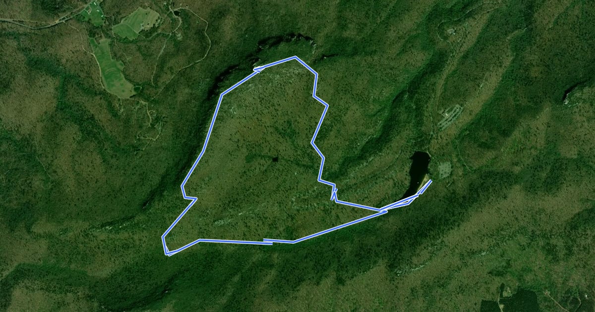 Маршрут Moores Wall Loop Trail на спутниковом снимке