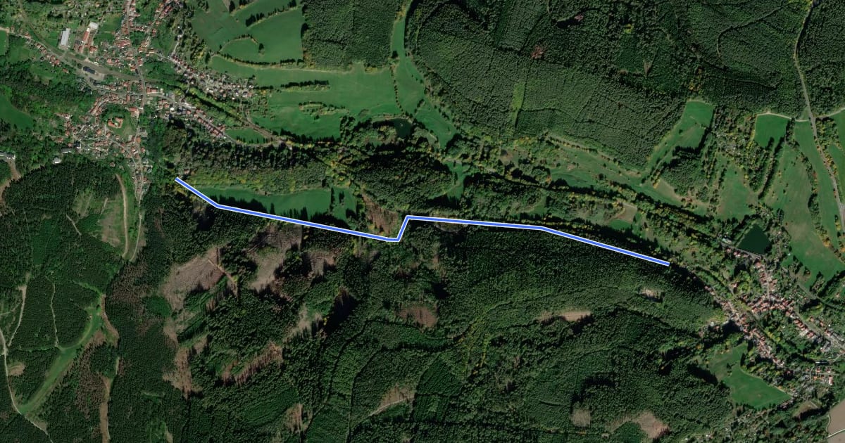 Маршрут Moortal-Radweg на спутниковом снимке