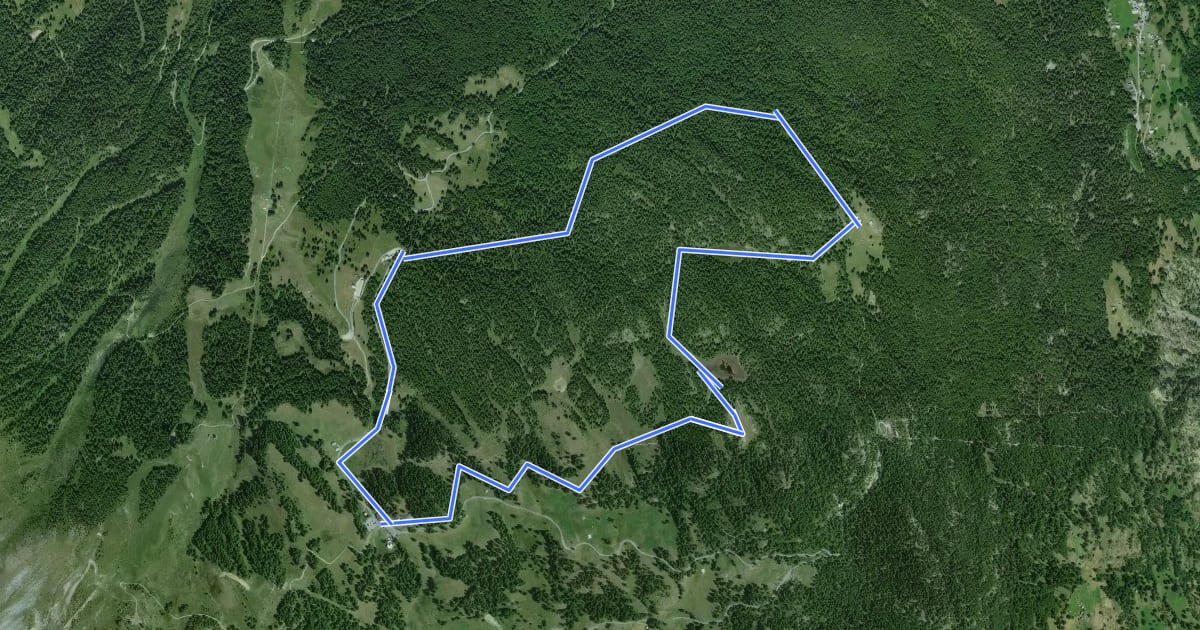 Маршрут Moosalp Panoramaweg на спутниковом снимке