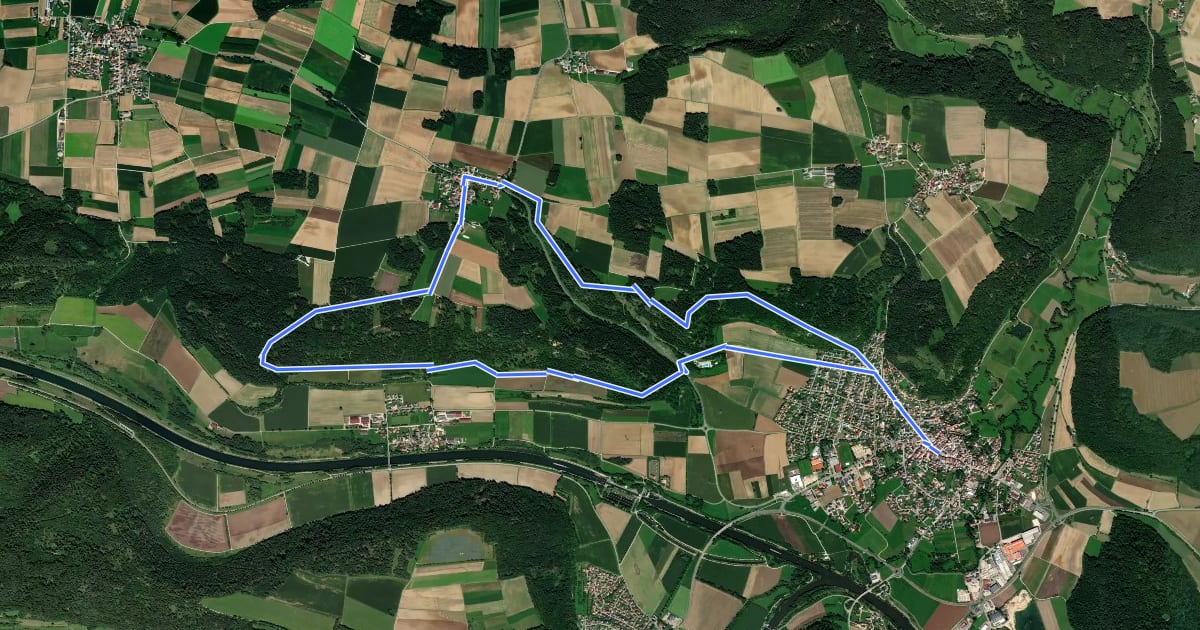 Маршрут Moosbärnweg на спутниковом снимке