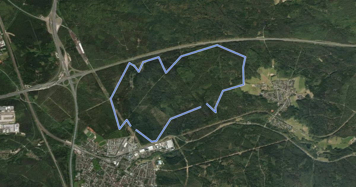 Маршрут Moosbach Imkerrunde No.6 на спутниковом снимке