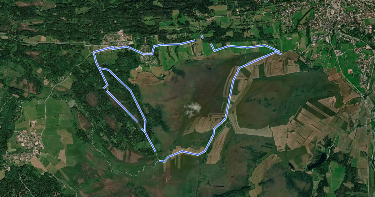 Маршрут Moosrundweg на спутниковом снимке