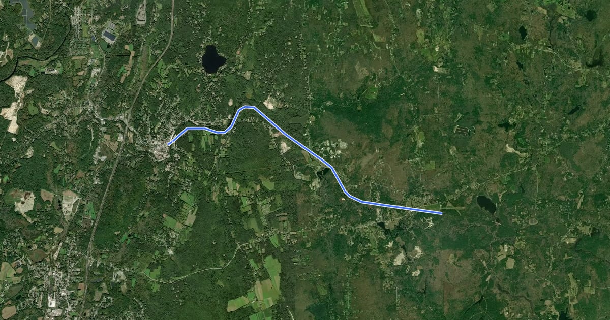 Маршрут Moosup Valley State Park Trail на спутниковом снимке