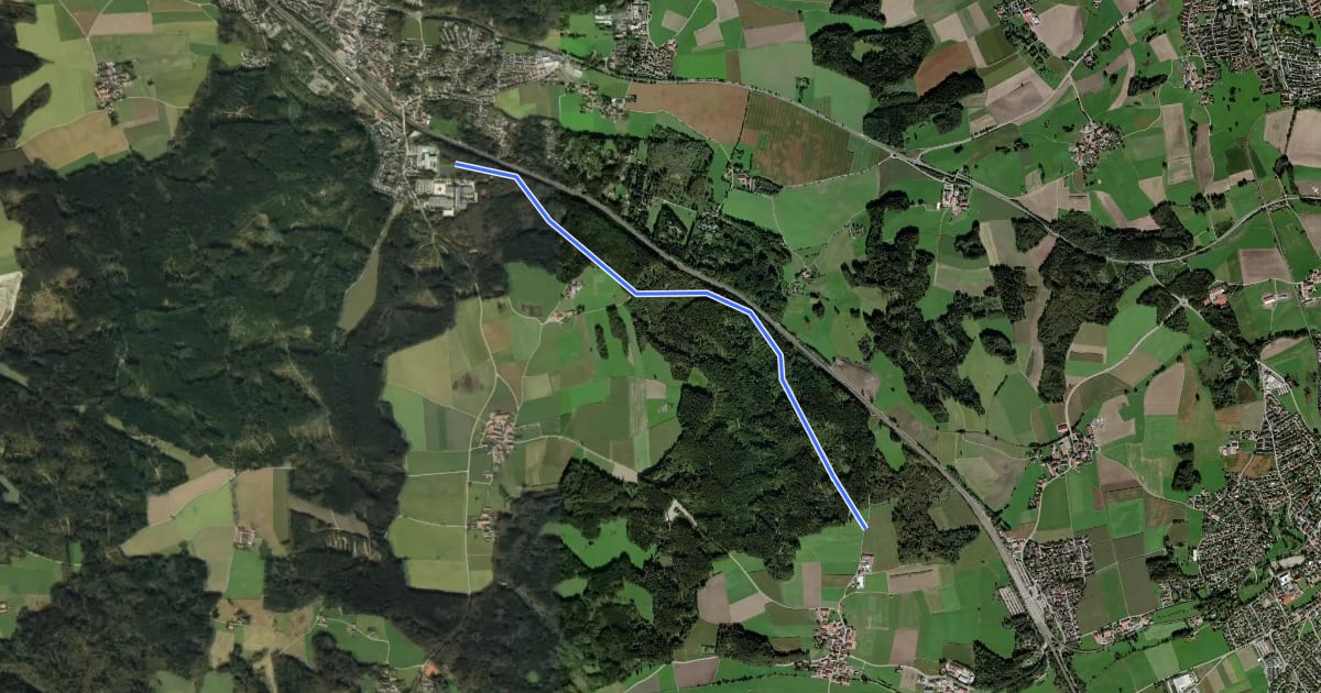 Маршрут Moränenweg на спутниковом снимке