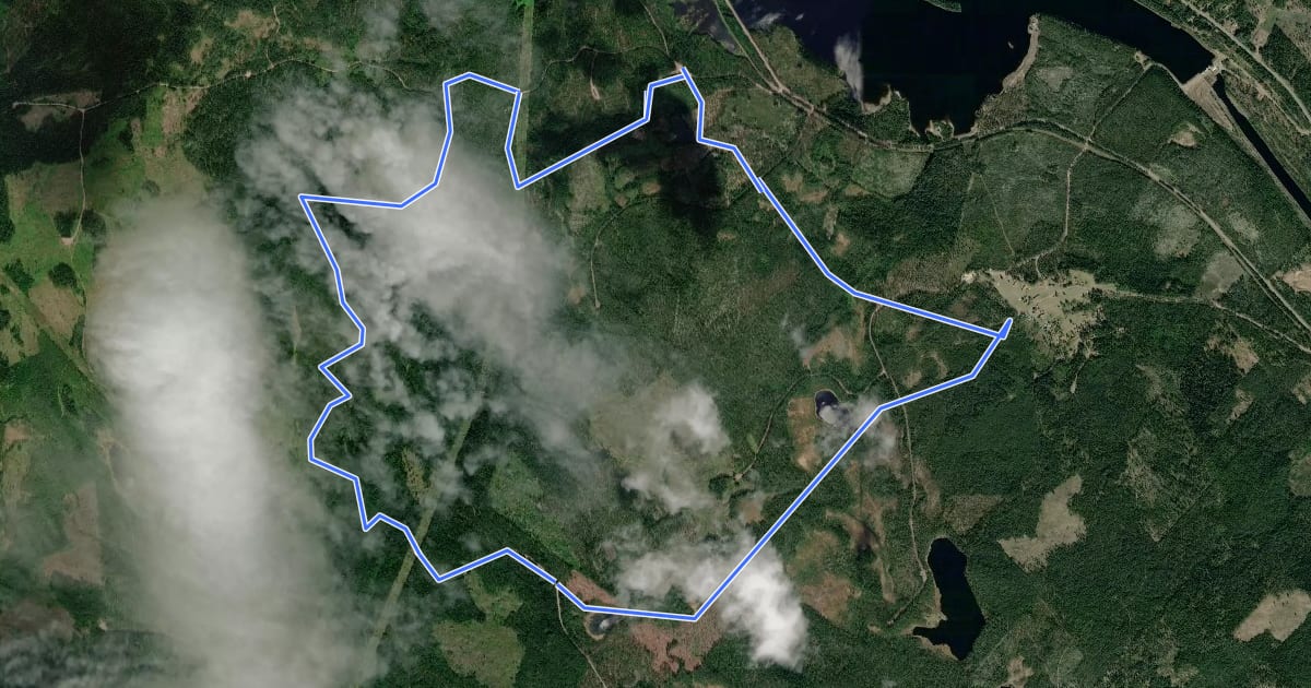 Маршрут Mora-Nisses runda, Hökberg на спутниковом снимке