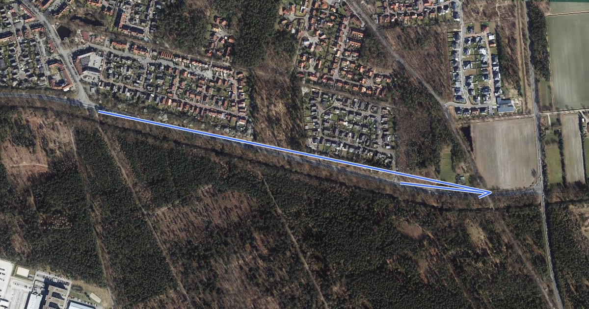 Маршрут Morada Hotel Eysselforst (31) - Gifhorn Calberlaher Damm Süd (39) на спутниковом снимке