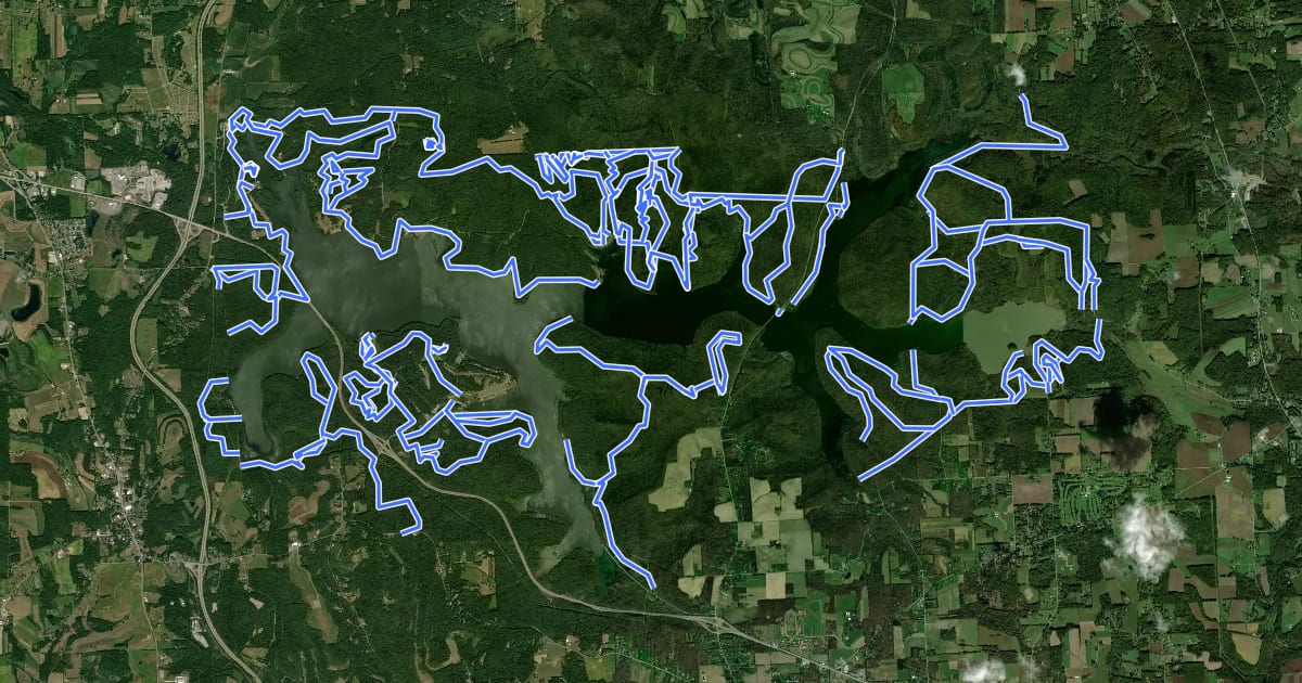 Маршрут Moraine Park Hiking на спутниковом снимке