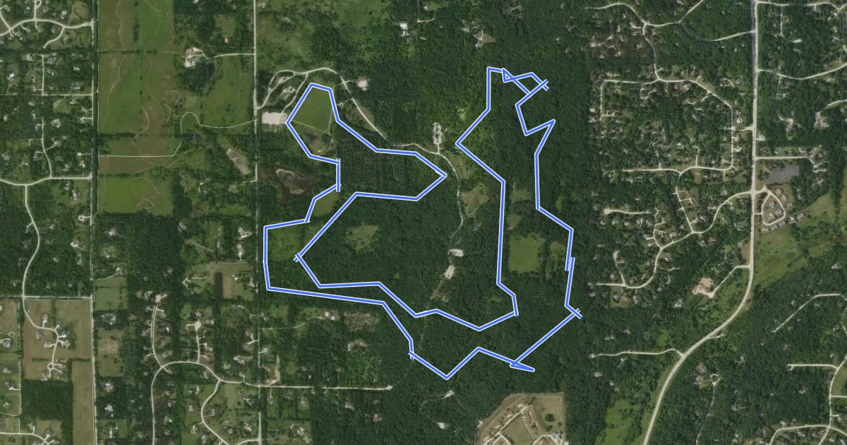 Маршрут Moraine Ridge Trail на спутниковом снимке